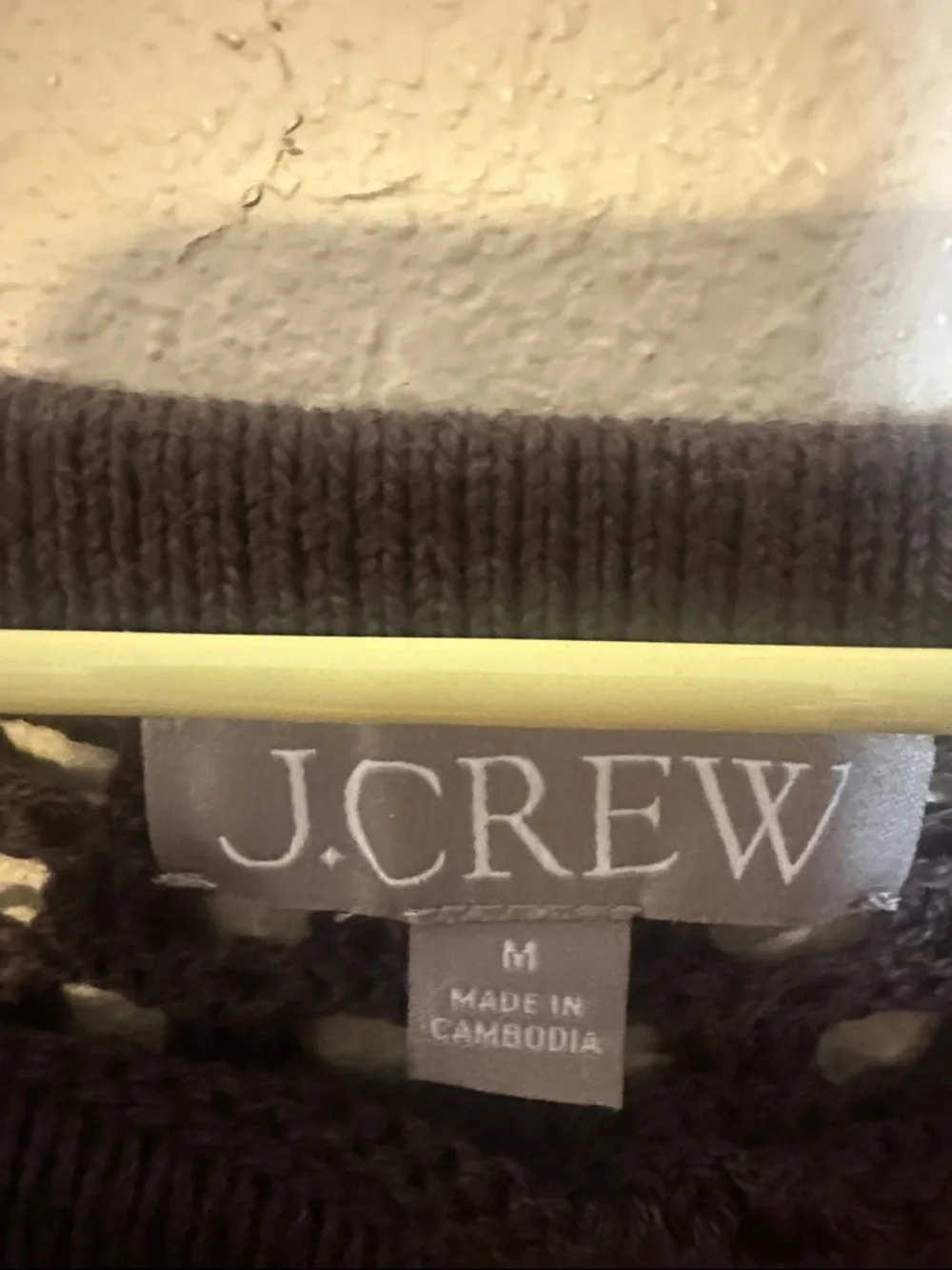 J. Crew Pointelle Boatneck Sweater Brown Size‎ Medium